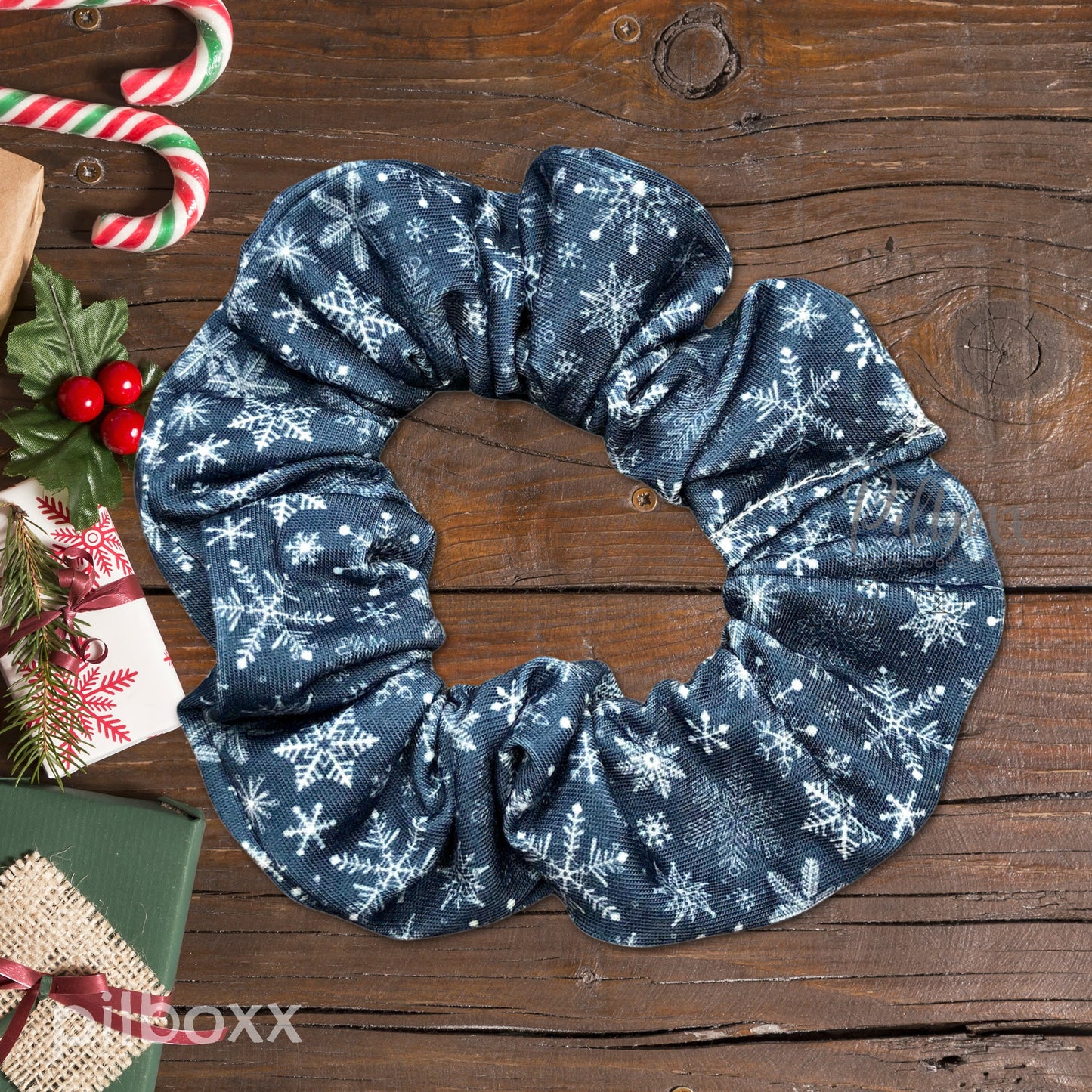 Winter Snowflake Hair Scrunchies