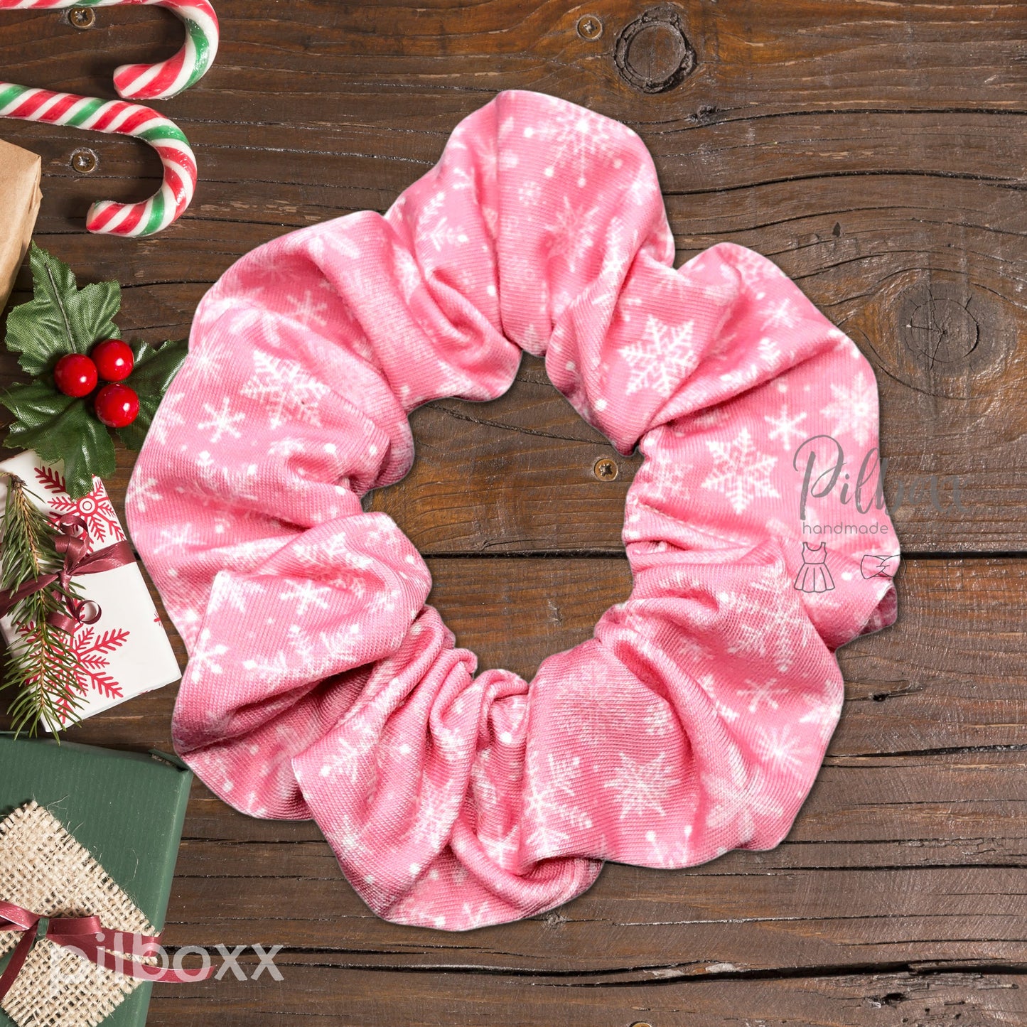 Winter Snowflake Hair Scrunchies