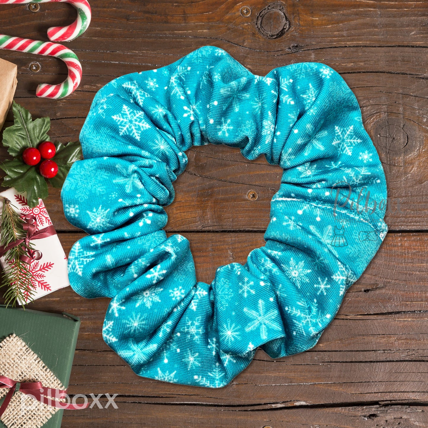 Winter Snowflake Hair Scrunchies