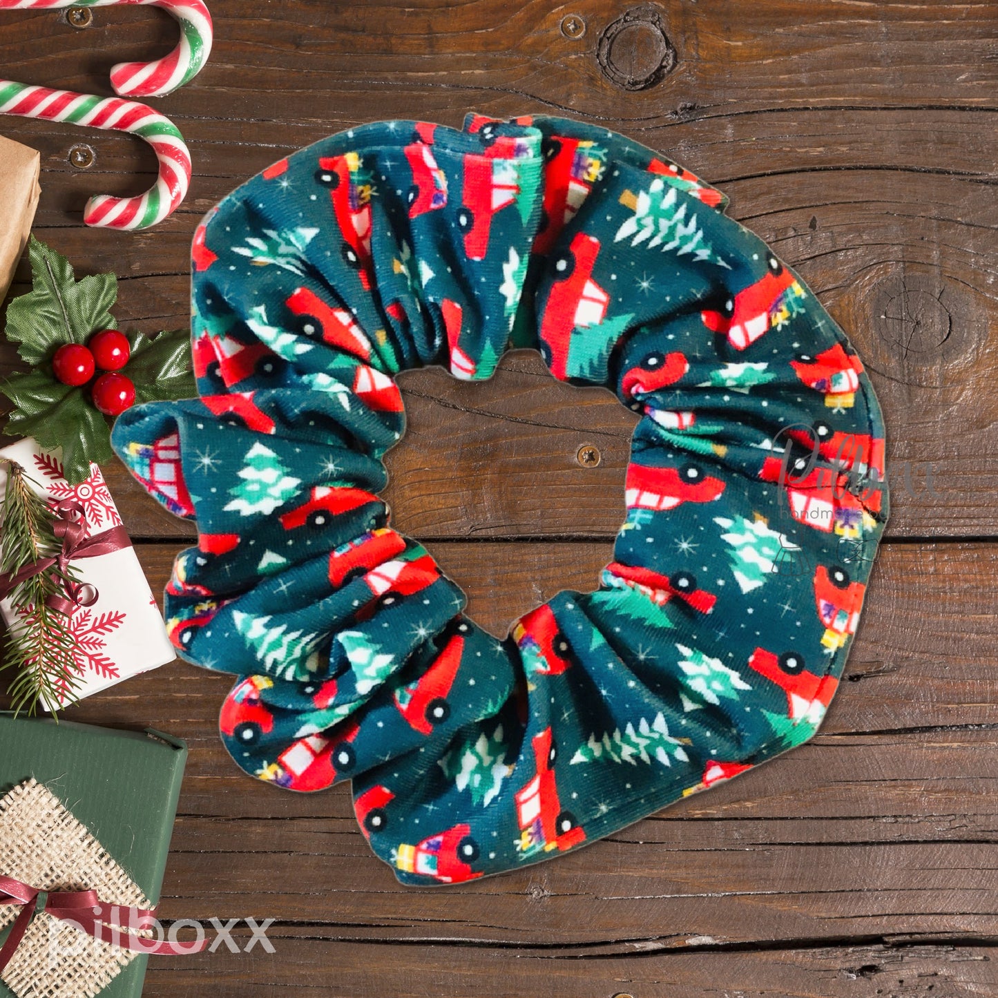 Christmas Tree Car Scrunchie