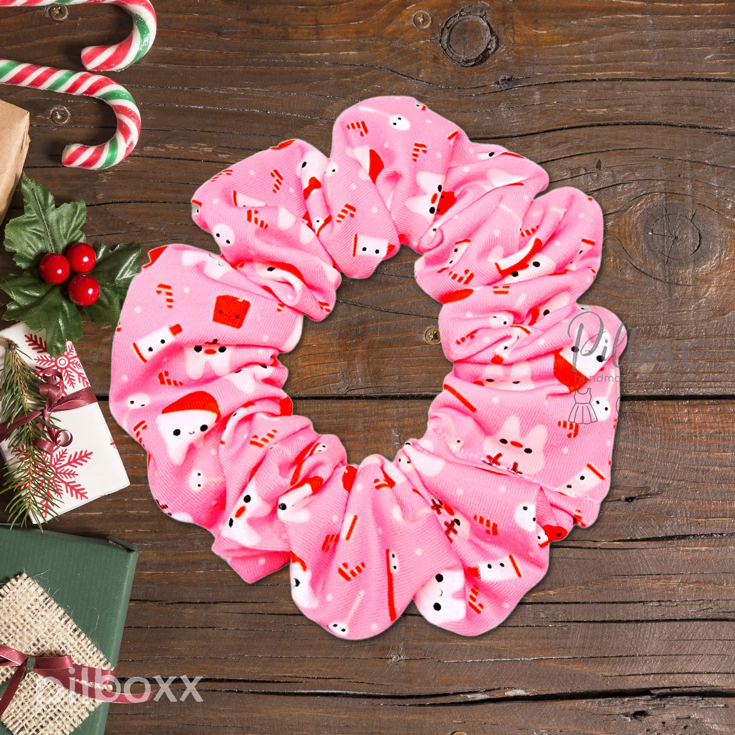 Blue Christmas Teeth Dental Scrunchie