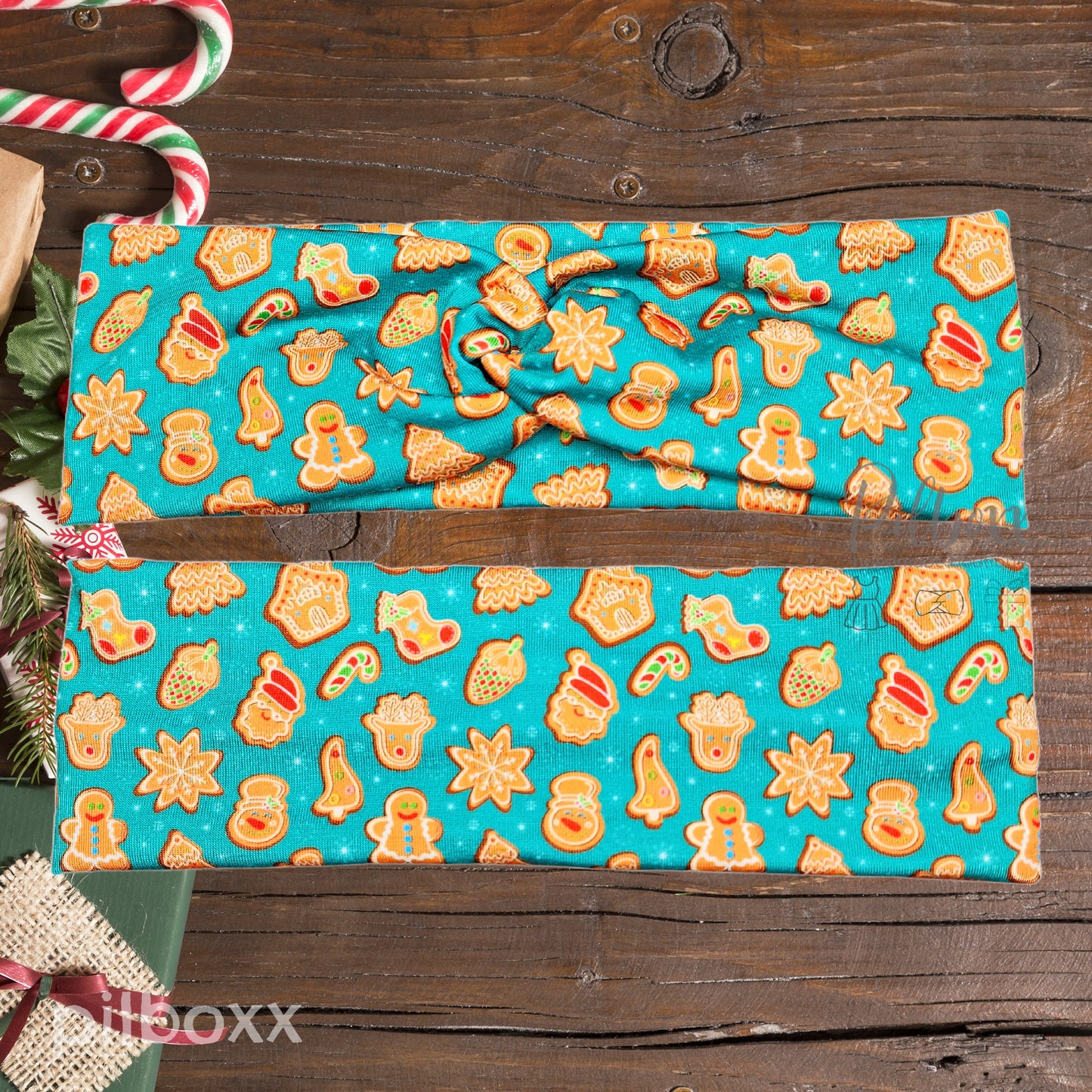 Teal Green Gingerbread Cookie Headband