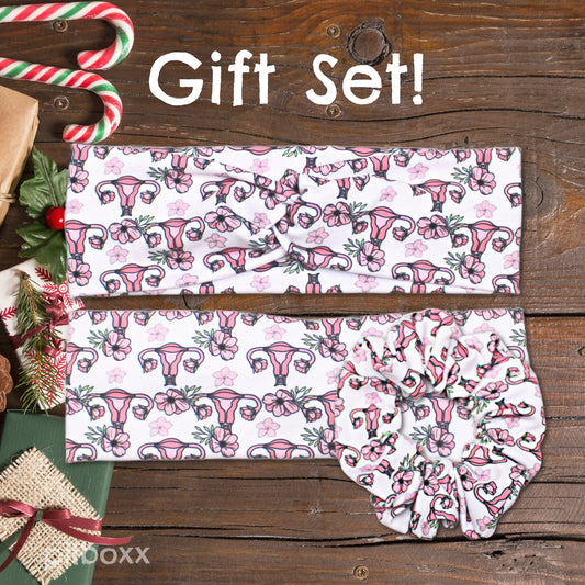Floral Uterus OBGYN Gift Set
