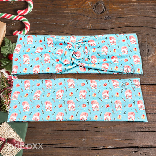 Blue Christmas Gnome Headband