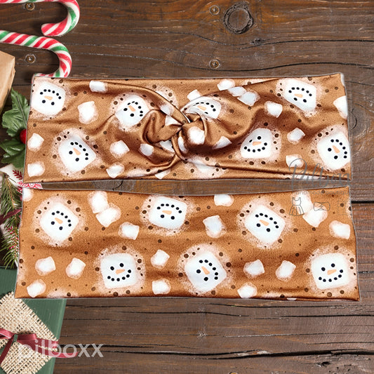 Snowman Marshmallow Cocoa Headband, Super Soft Collection