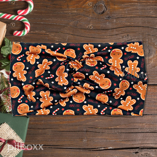 Wide Oh Snap Gingerbread Headband