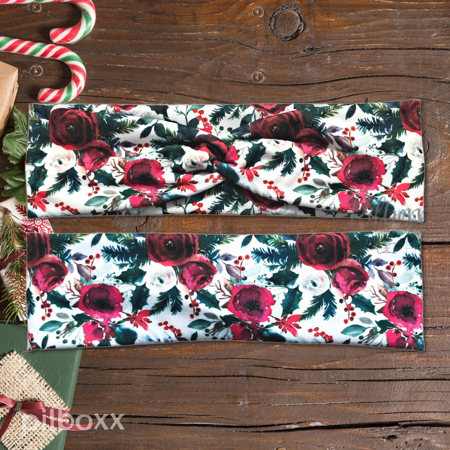 Winter Rose Floral Headband