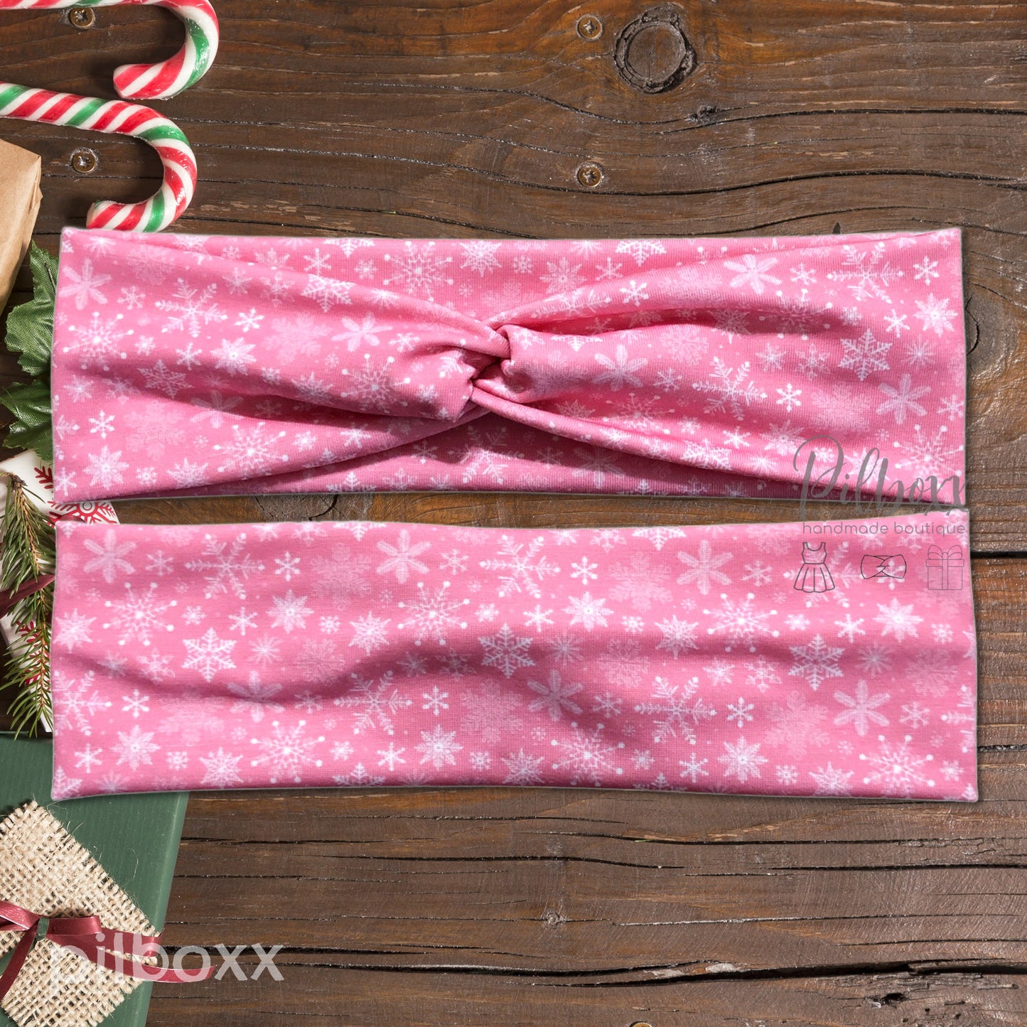 Pink Winter Snowflake Headband