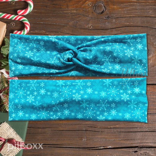 Teal Snowflake Headband