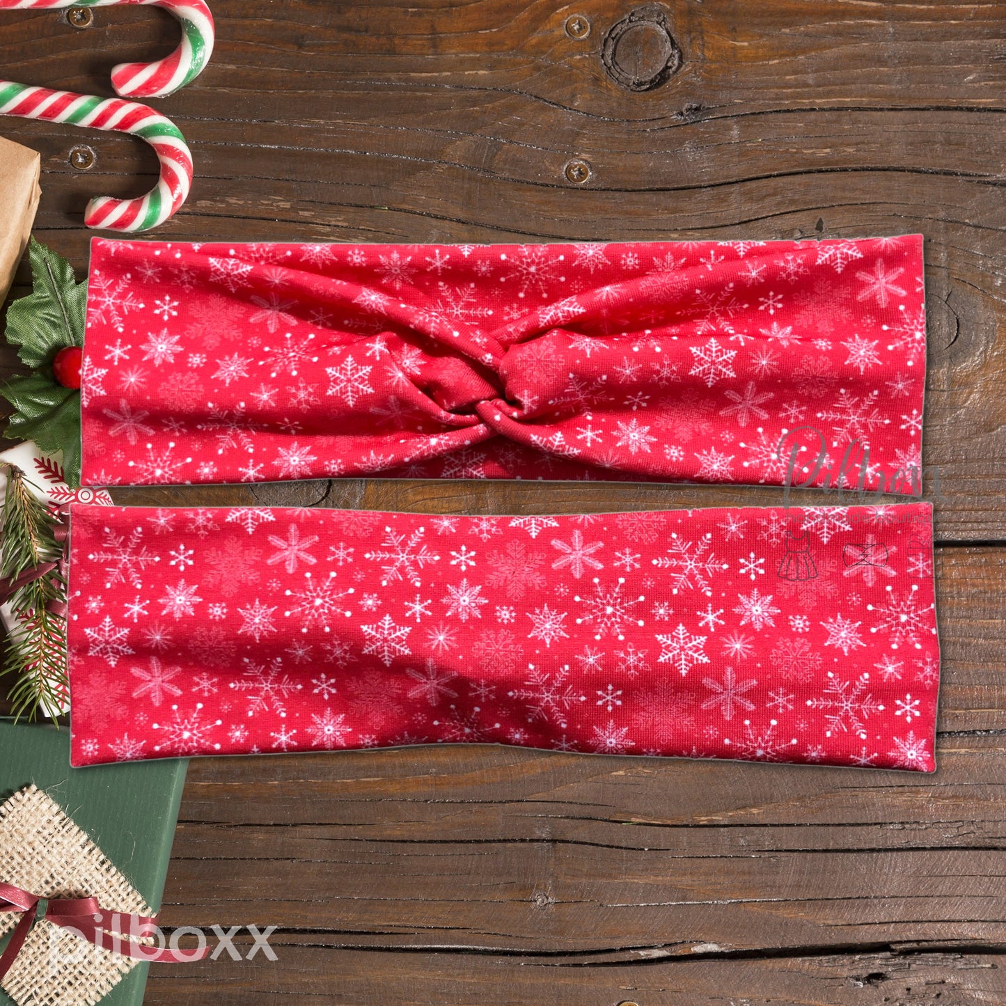 Red Winter Snowflake Headband