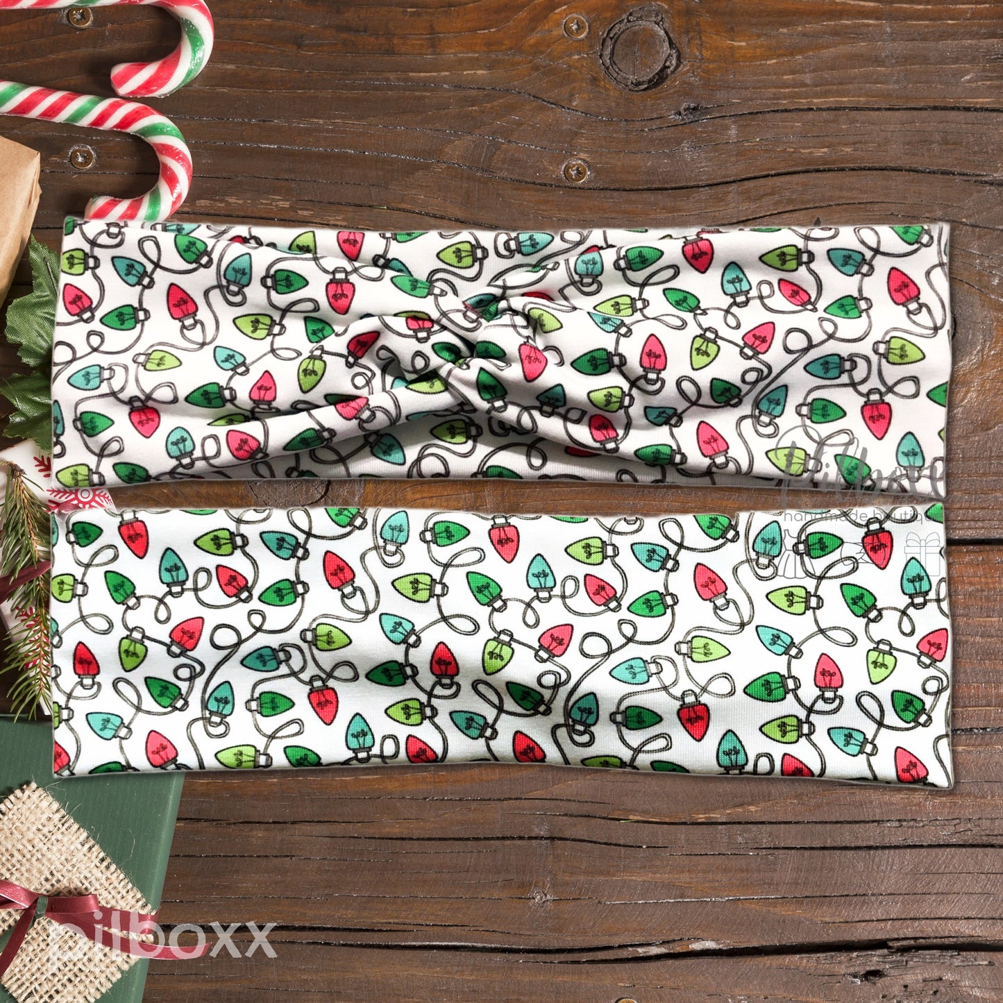 White Christmas String Lights Headband