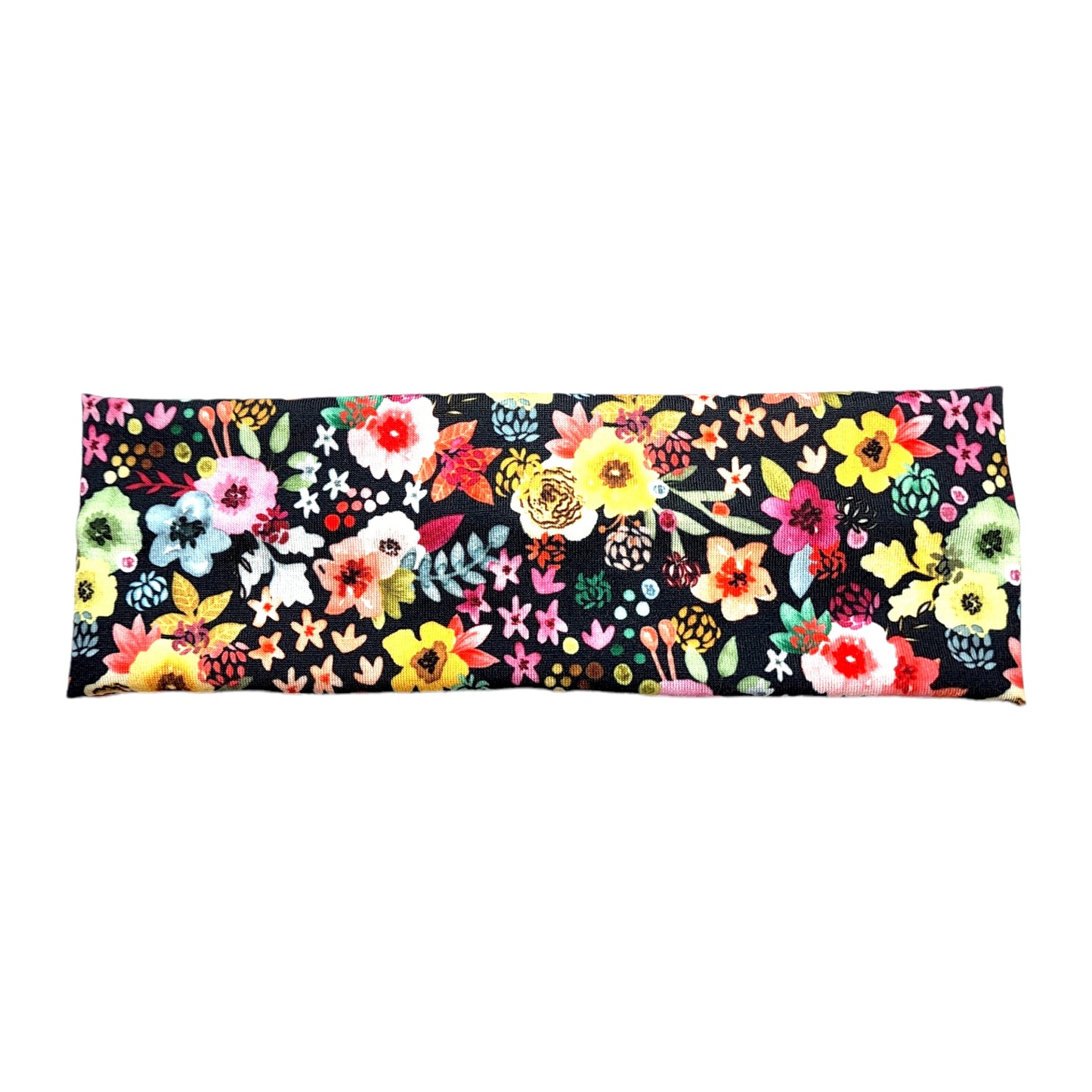 Black Rainbow Flower Headband