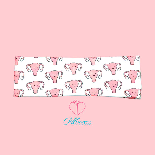 White Happy Uterus OBGYN Nurse Headband for Women