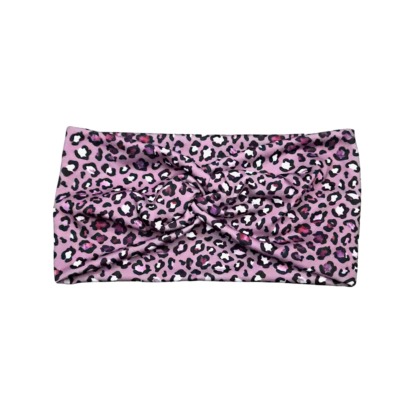 Wide Purple Cheetah Print Headband for Women