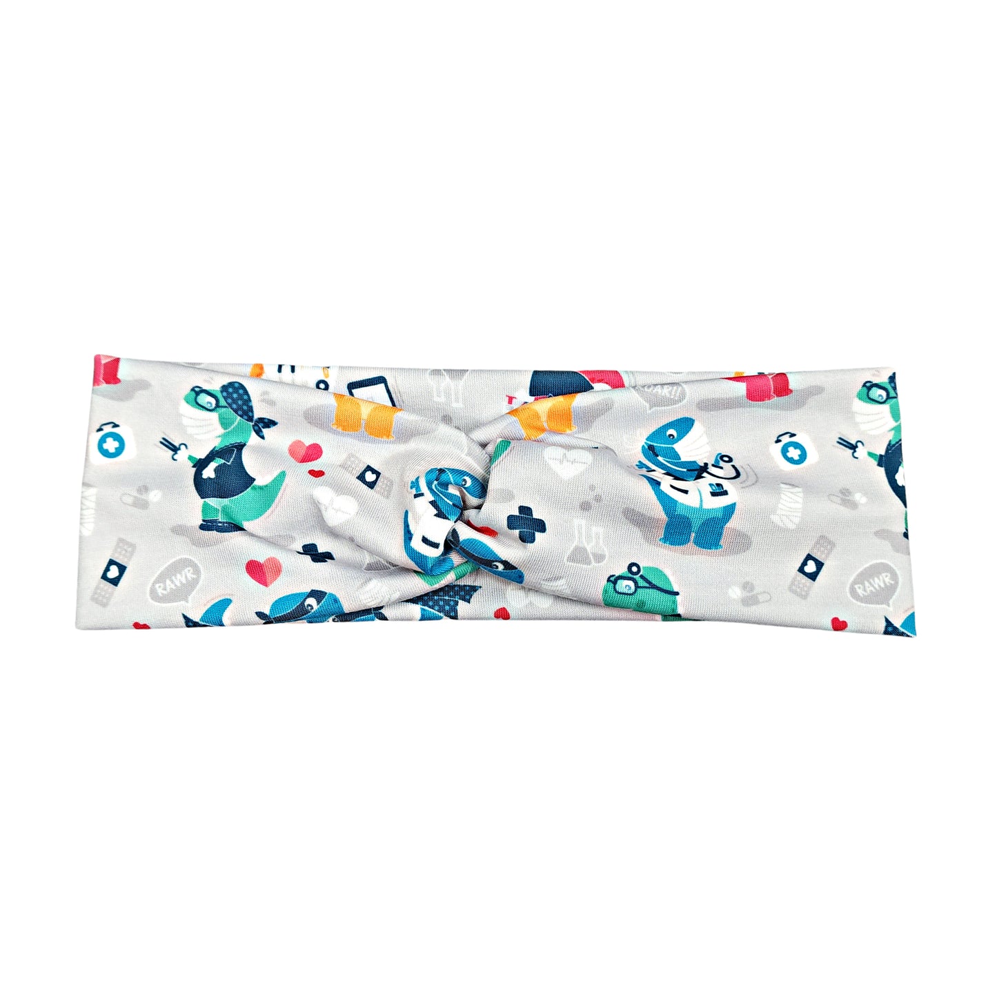 Dinosaur Doctor Nurse Print Headband for Women