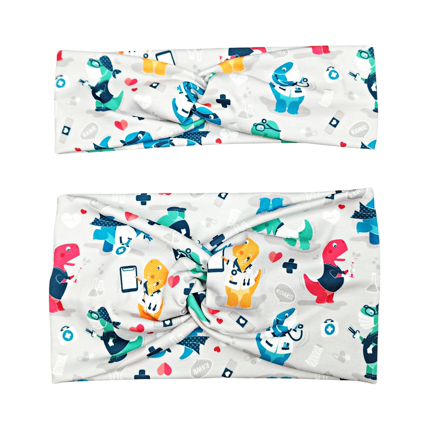 Dinosaur Doctor Nurse Print Headband for Women