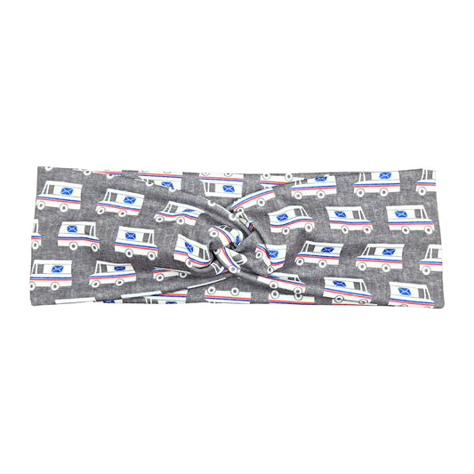 Gray Mail Delivery Truck Headband for Women
