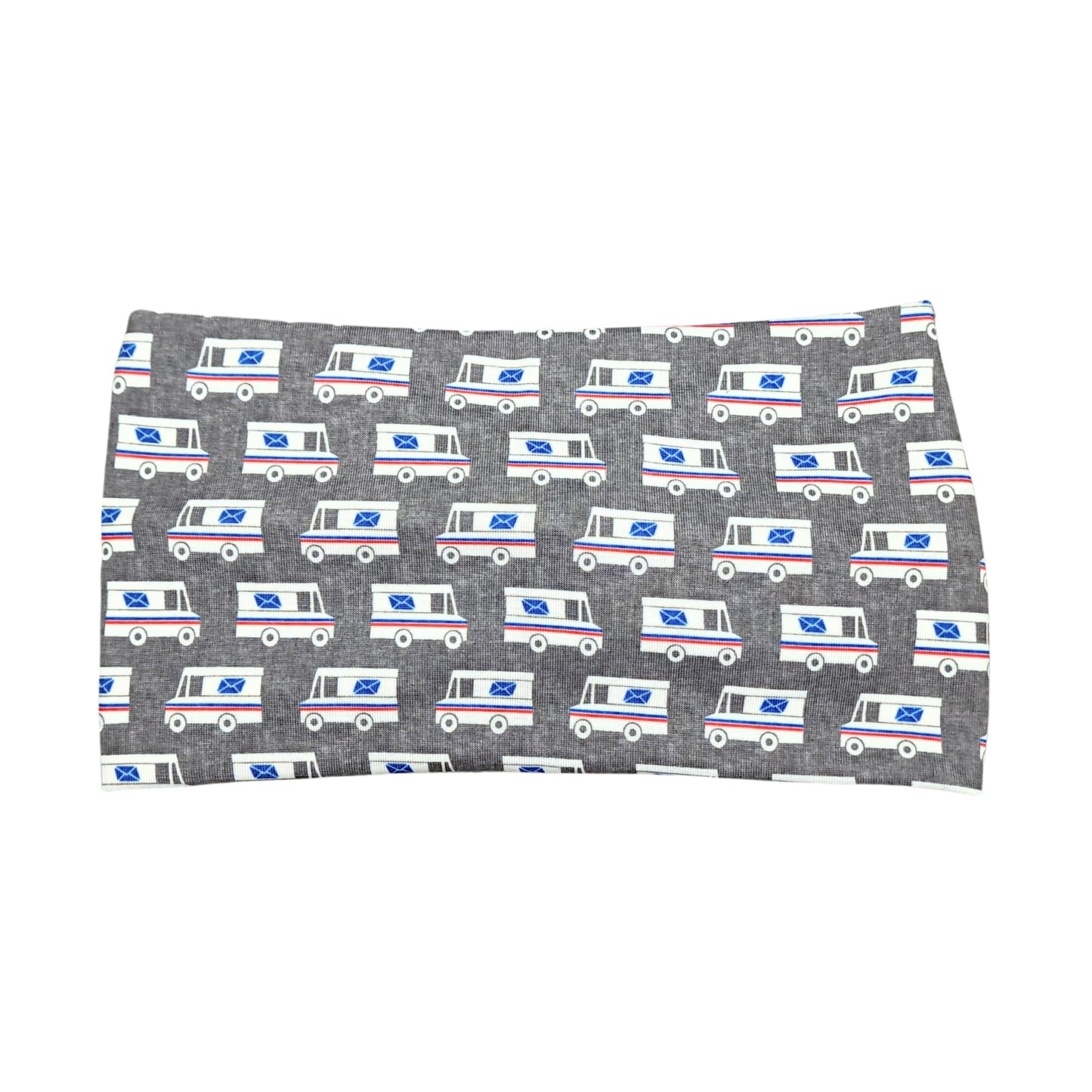 Wide Gray Mail Delivery Truck Print Headband for Women