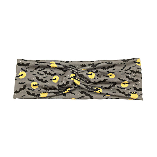 Gray Bats and Moons Halloween Headband for Women