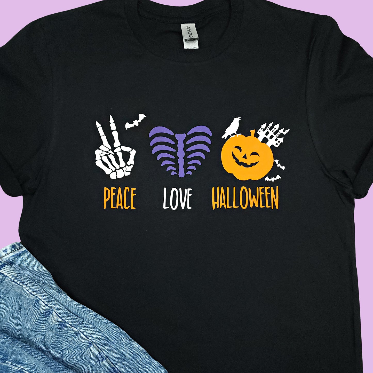 Peace, Love, Halloween T-Shirt - Unisex