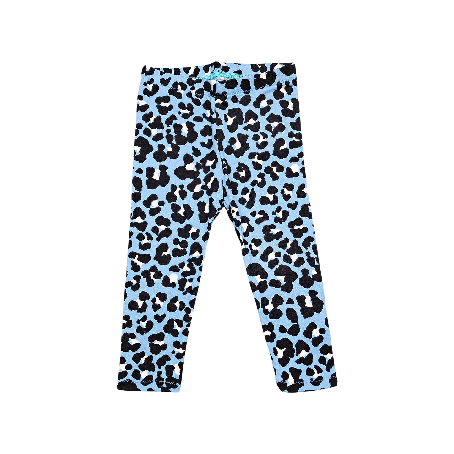 Blue Cheetah Leggings for Girls, Ready to Ship