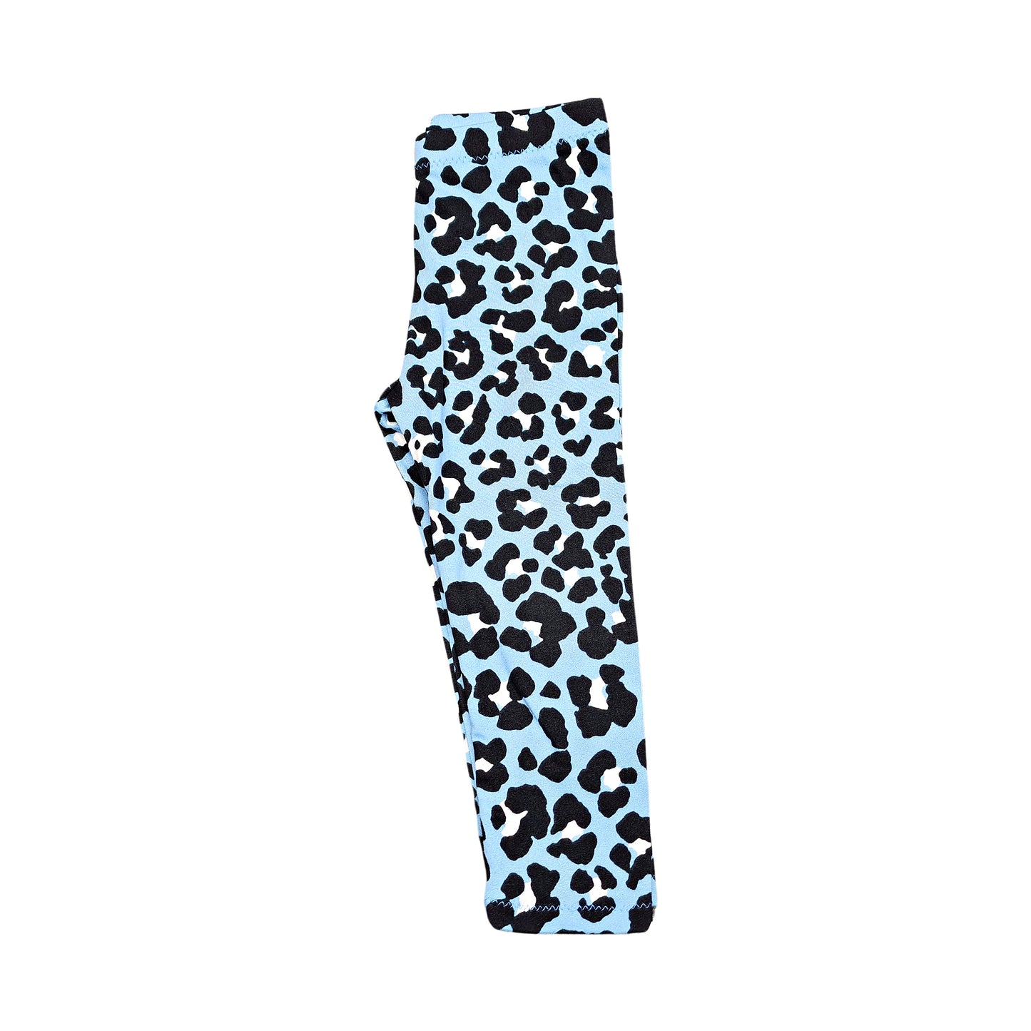 Blue Cheetah Leggings for Girls, Ready to Ship