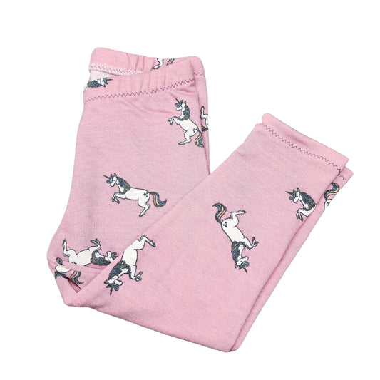 Pink Unicorn Leggings for Girls, NB to 12