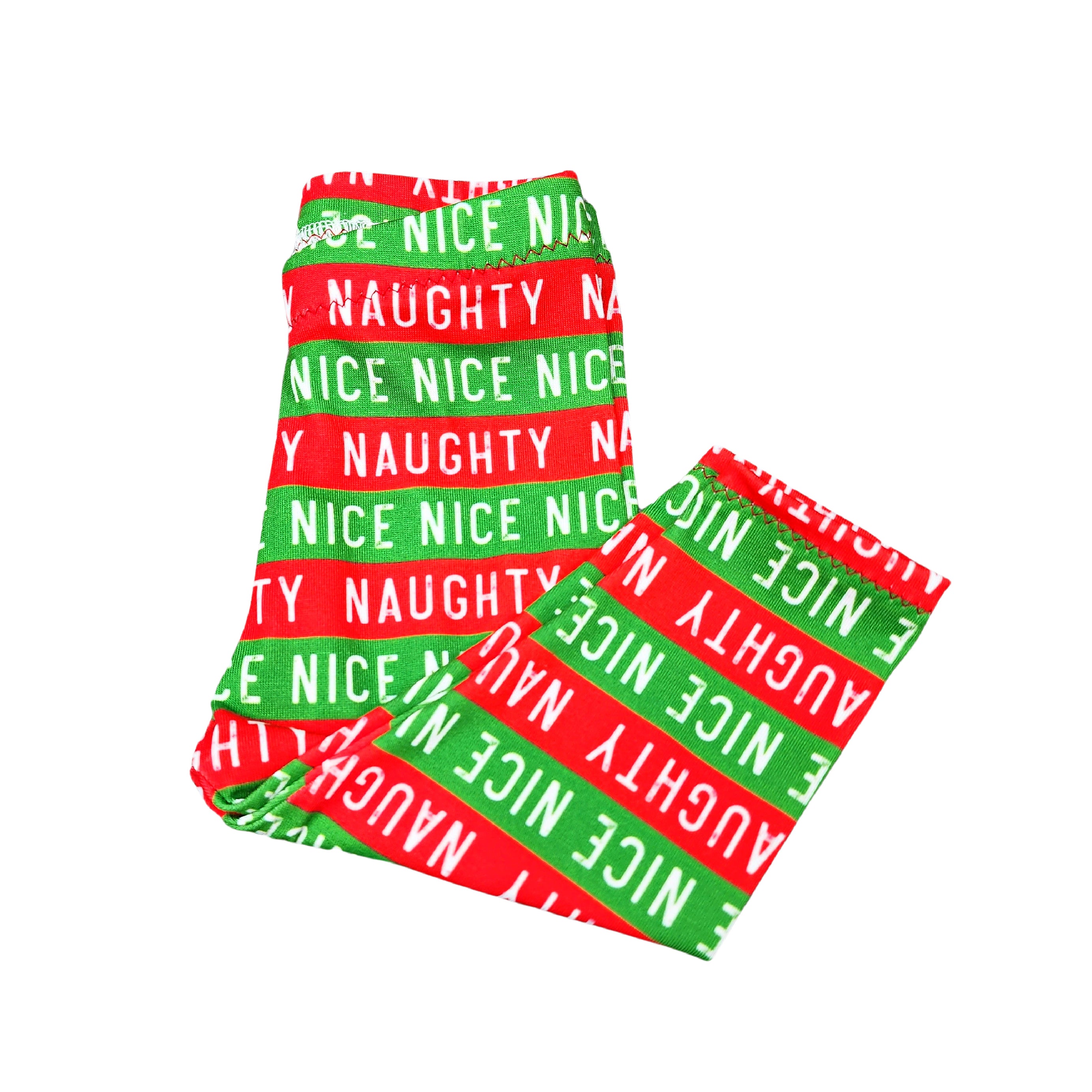 Naughty and Nice Christmas Leggings for Girls, NB - 12