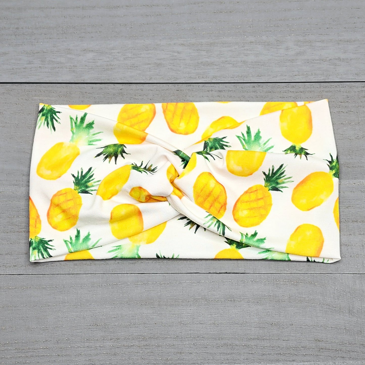 Wide Pineapple Print Headband for Women