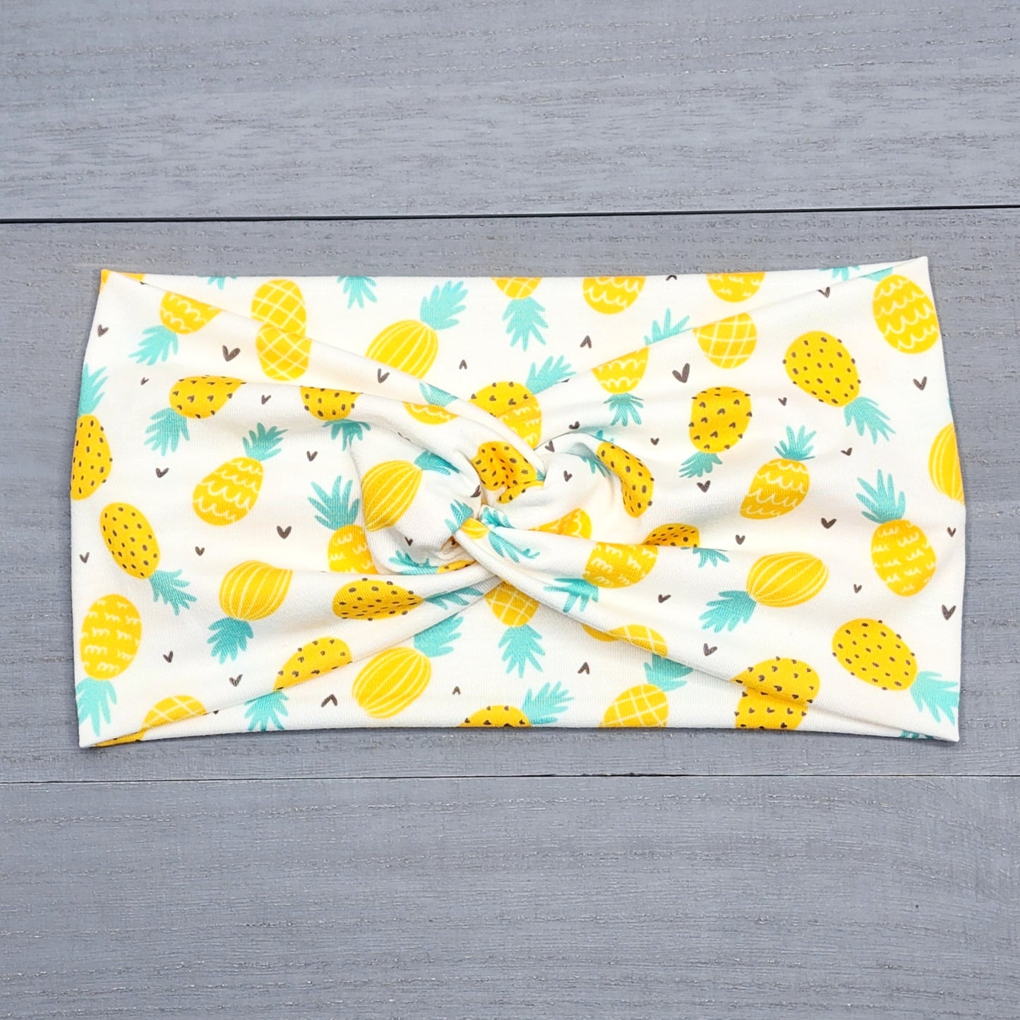 Wide Pineapple Print Headband for Women