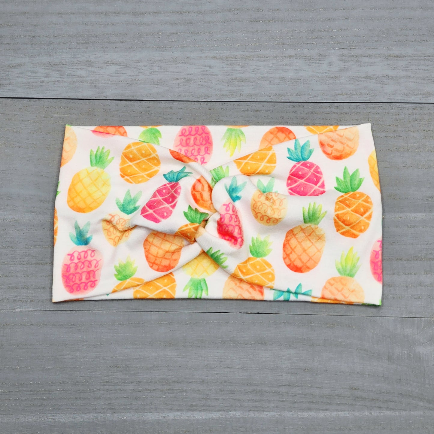 Wide Pineapple Print Headband for Women