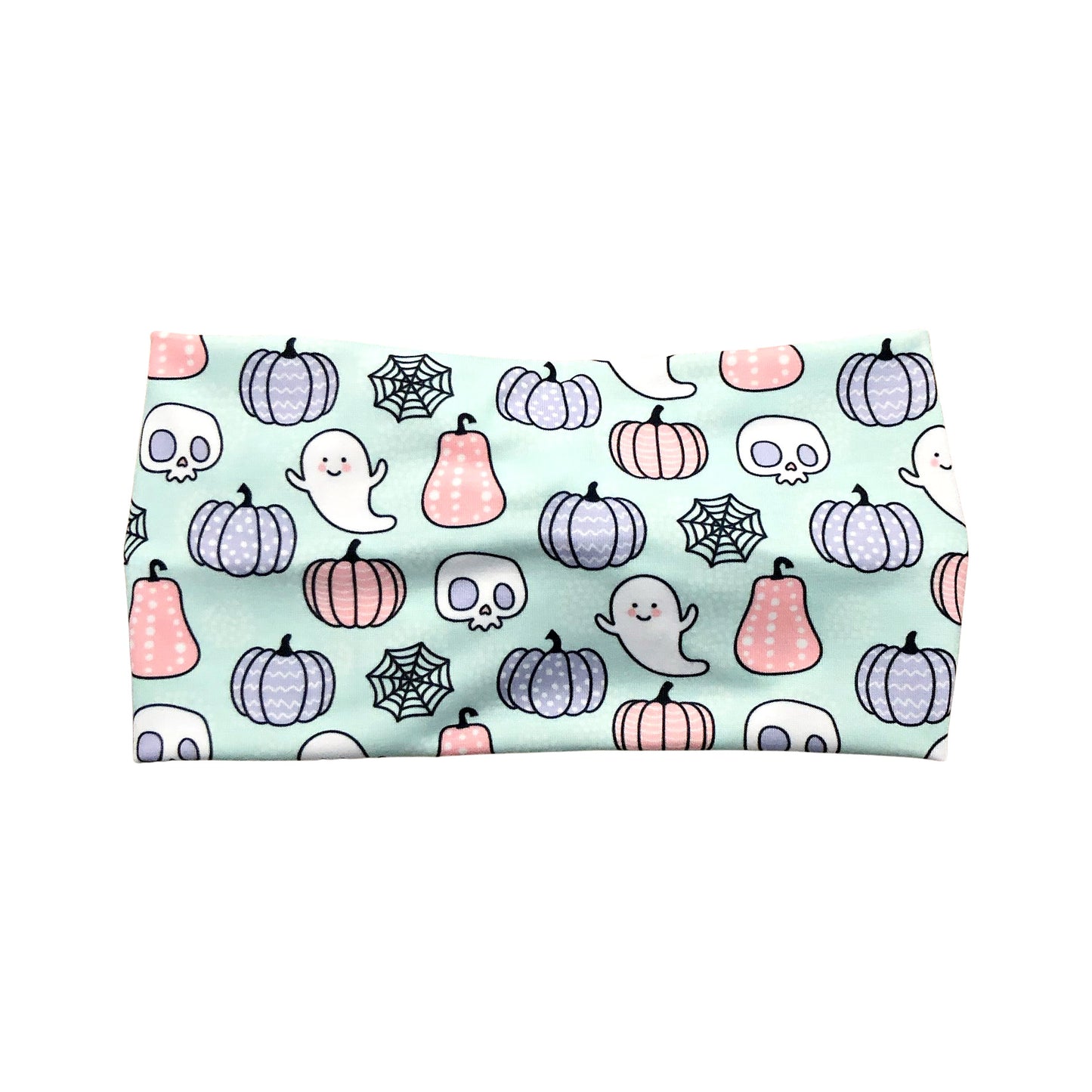 Wide Pastel Pumpkin Halloween Headband for Women