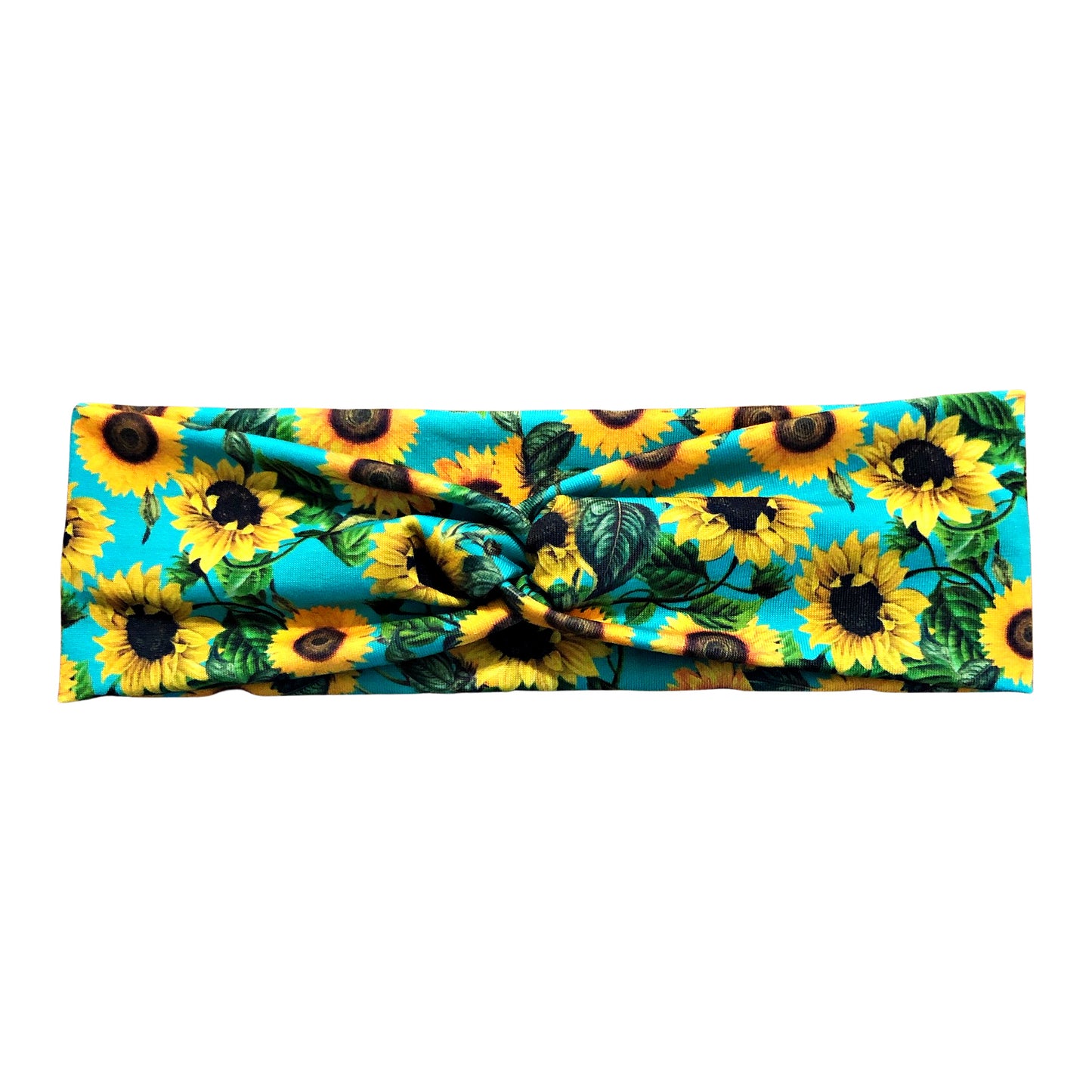 Teal Sunflower Headband for Women