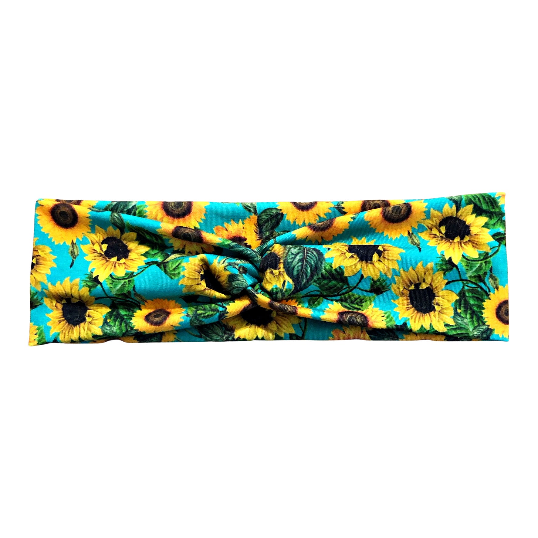 Teal Sunflower Headband for Women