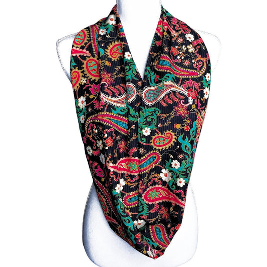 Boho Paisley Infinity Scarf