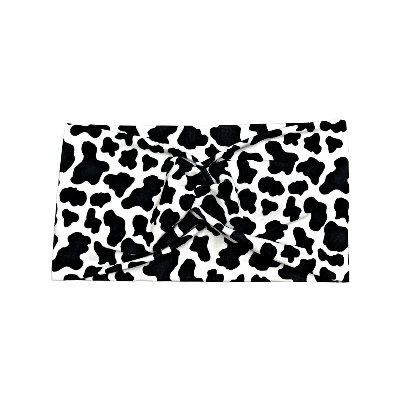 Wide Cow Print Headband for Women