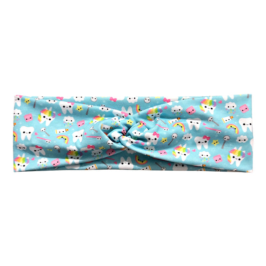 Blue Unicorn Happy Teeth Dental Assistant Headband for Women