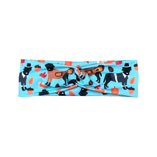 Thanksgiving Labrador Dog Print Headband for Women