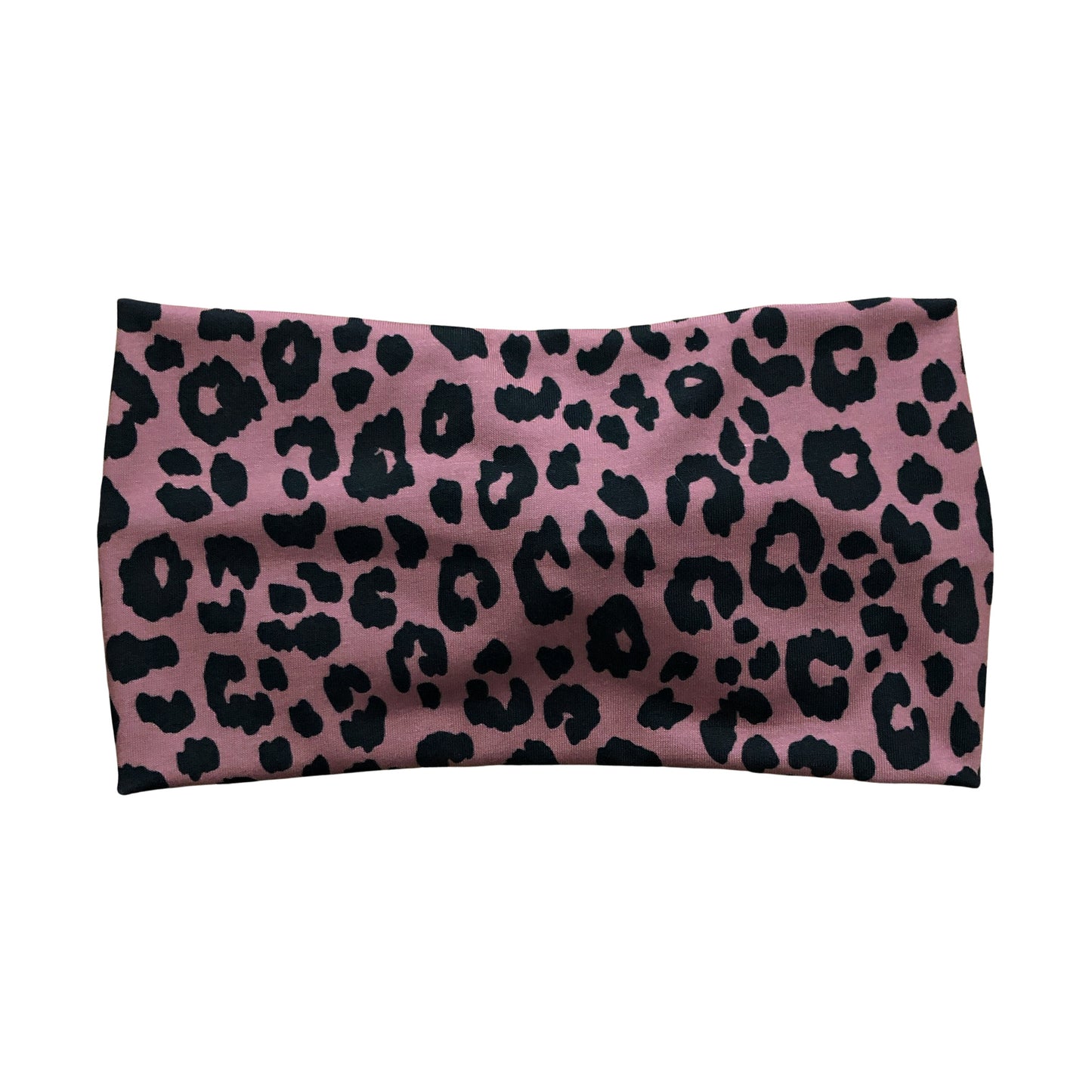 Wide Mauve Leopard Print Wide Headband for Women