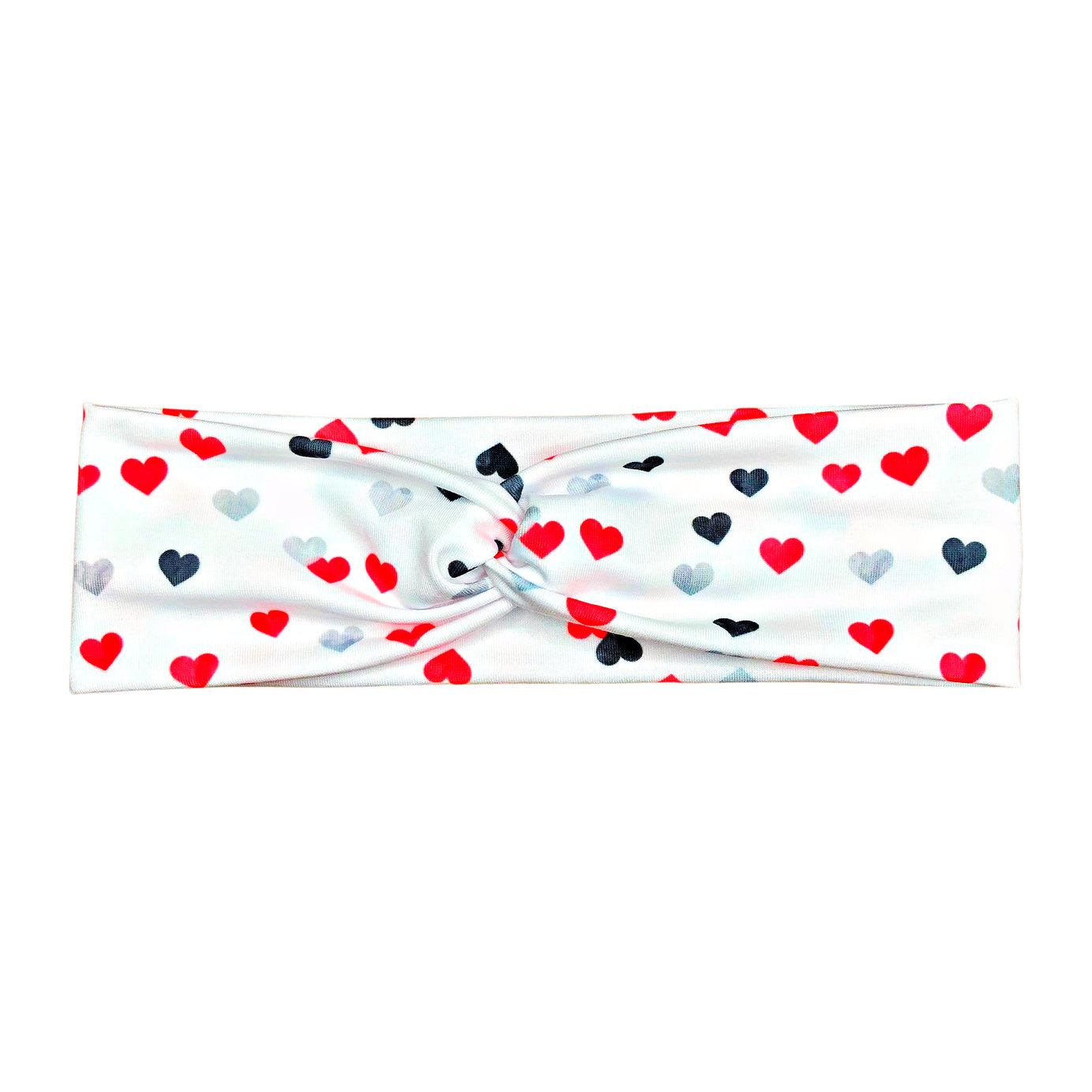 Red and Black Heart Headband for Women