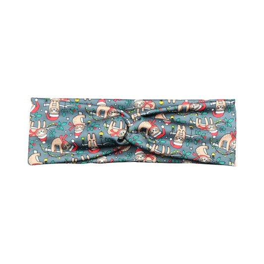Gray Christmas Sloth Headband for Women