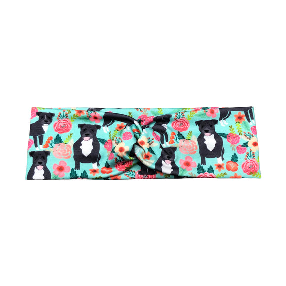 Mint Green Pitbull Headband for Women