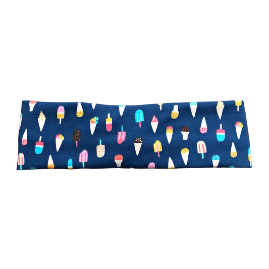 Blue Ice Cream Print Headband for Women