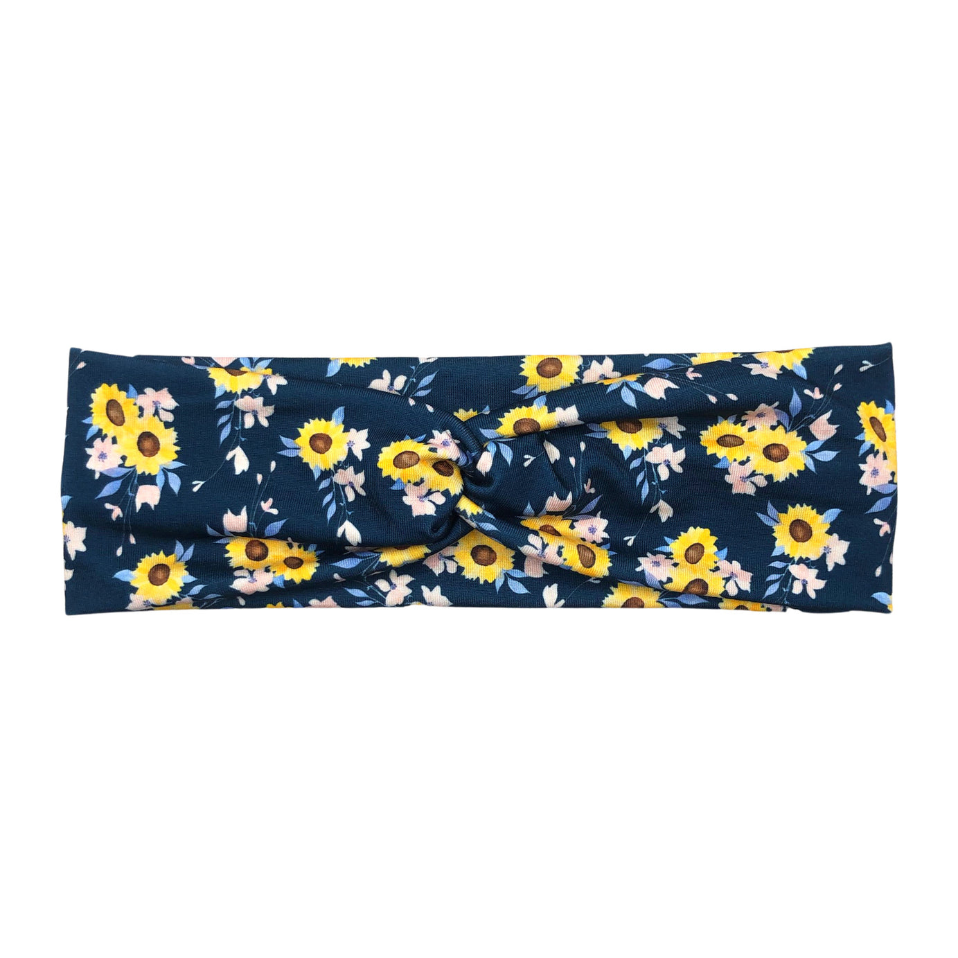Navy Blue Sunflower Headband for Women