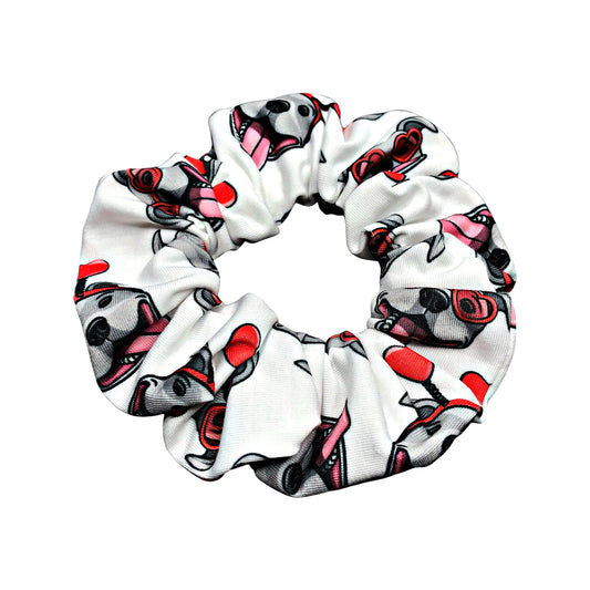 Valentine's Pitbulls Scrunchie