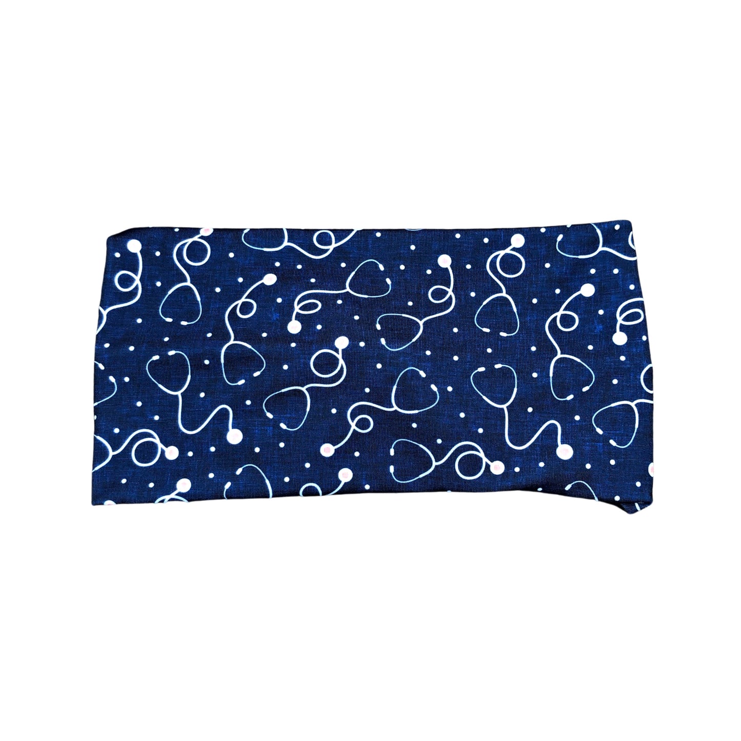 Wide Navy Blue Stethoscope Nurse Headband for Women