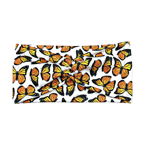 Wide Monarch Butterfly Headband for Women