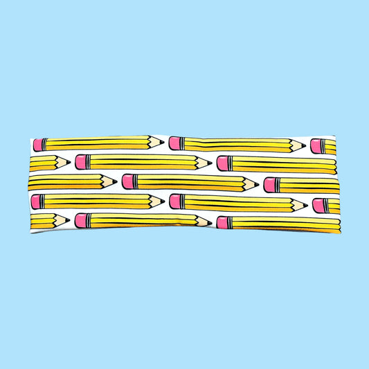 White Pencil Teacher Headband for Women