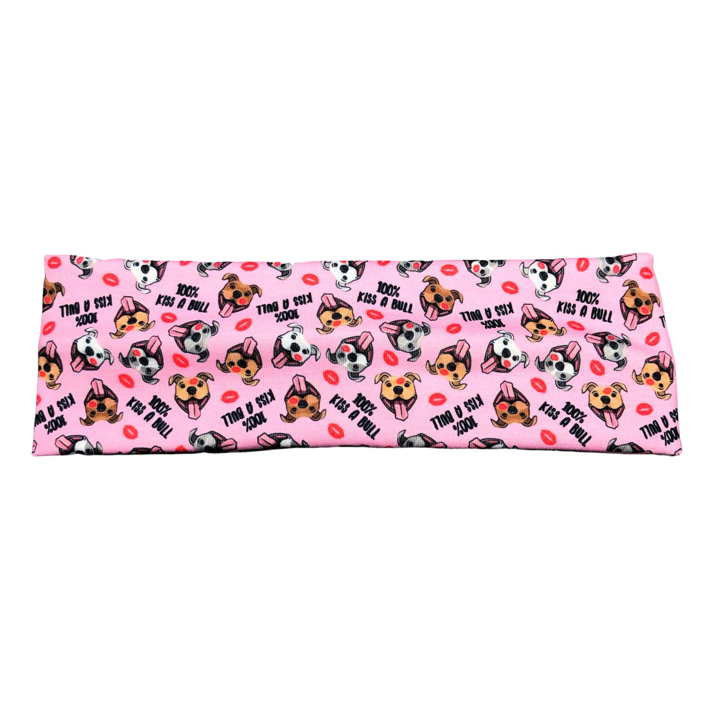 Pink Valentine's Day Pitbull Headband for Women