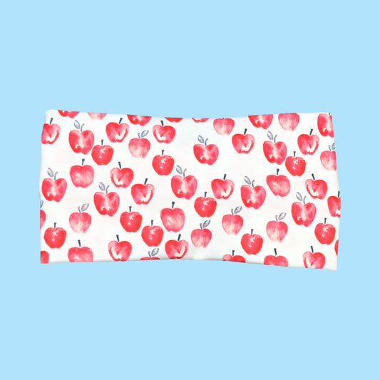 Wide Watercolor Apple Headband for Women